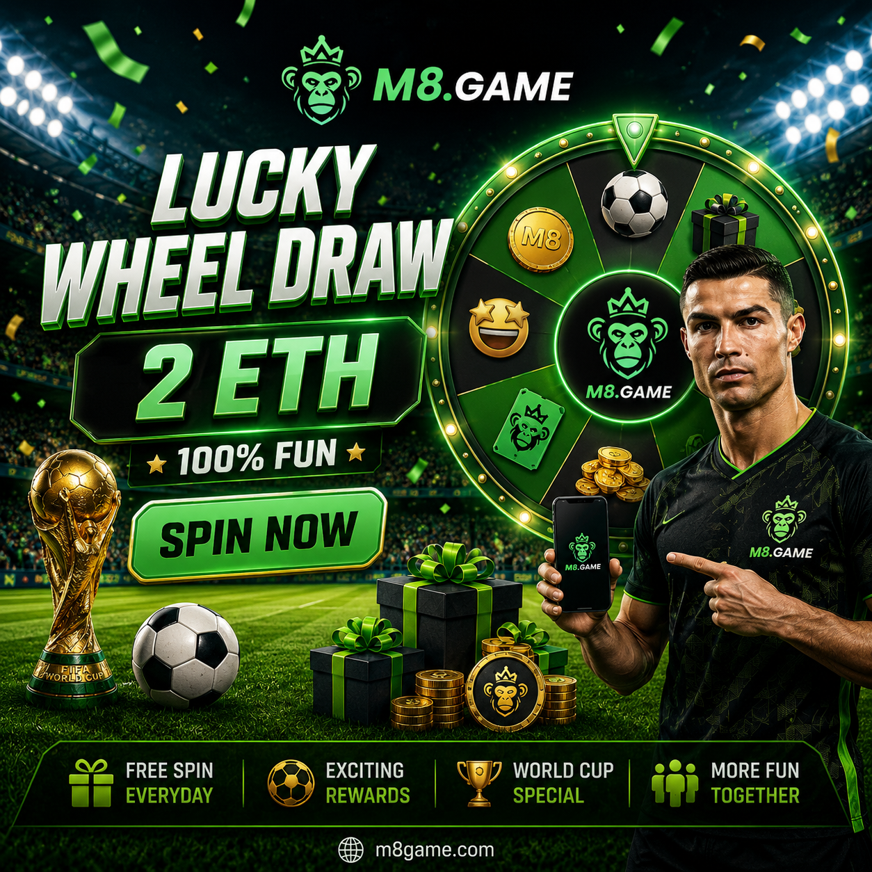 green lucky wheel mobile app poster